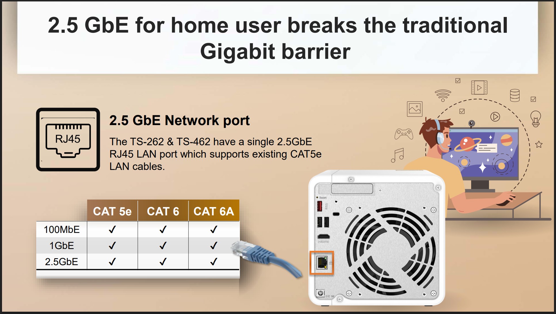 QNAP TS-262 2-Bay Multimedia NAS (Barebone / Diskless) - Image 9
